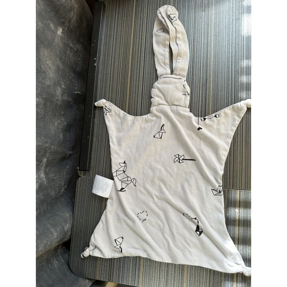 Gootoosh Baby Organic Cotton Boutique Bunny Rabbit Knotted‎ Lovey Blanket